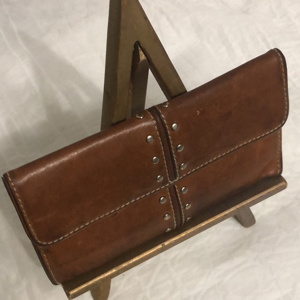 Michael Kors Vintage Studded Leather long Wallet - Picture 2 of 8